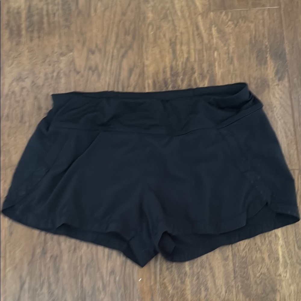 Athleta Black Athletic Shorts Lightweight Elastic Waist